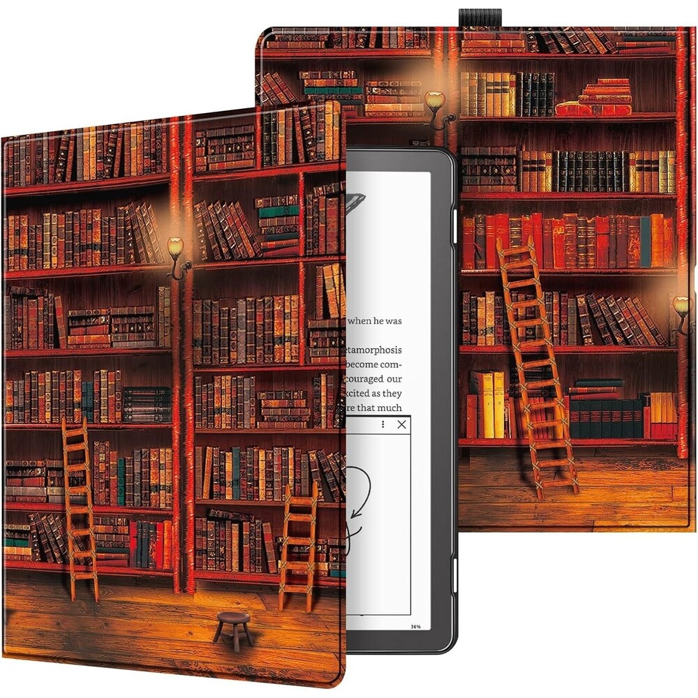 New Slim Case for 10.2" Kindle Scribe Lightweight Folio Cover Books Library